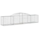 vidaXL Gabionkurver buede 10 stk 300x50x60/80 cm galvanisert jern