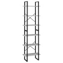 vidaXL Oppbevaringshyller 2 stk betonggr? 60x30x210 cm konstruert tre