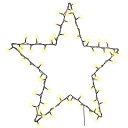  Julelys stjernesilhuett 80 LED varm hvit