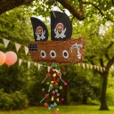 Northix Piratskip-piñatasett med flaggermus og maske Festmoro 10051612