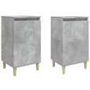 vidaXL Nattbord 2 stk betonggrå 40x35x70 cm konstruert tre