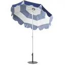 Brafab Follina strandparasoll 180 cm Blå Hvit stripe