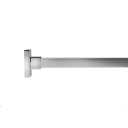 Hefe firkantet dusjforhengstang, 250 cm, aluminium