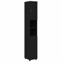  Baderomsskap Svart 30 x 35 x 192 cm Konstruert tre & Metall