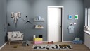 LEGO Storage Wall hangers 3 pk LEGO knagg til barnerommet grå, sort og hvit