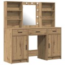  Sminkebordsett med skuff 3 pcs artisan eik 50 x 41 x 135 cm