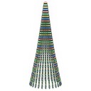 vidaXL LED juletre 370 cm 1008 LED-lys Flerfarget Stål Grønn