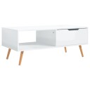 vidaXL Salongbord høyglans hvit 100x49,5x43 cm sponplate