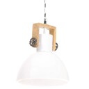 vidaXL Industriell hengelampe 25 W hvit rund 30 cm E27