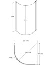 Gustavsberg Round GB51RNDR8010BL Dusjhjørne klarglass/svart 80 × 100 cm, Baderom