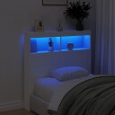  Hodegavl skap med LED hvit 100x17x102 cm 8721012464971