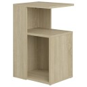 vidaXL Sidebord sonoma eik 36x30x56 cm sponplate