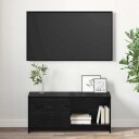  TV benk Svart eik 90 x 35 x 40 cm Konstruert tre
