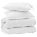 vidaXL Dyne Sett med pute 3 stk. Hvit Mikrofiber