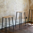 Adam Stool Krakk 50 cm Eik/Matt Sort