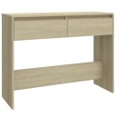 vidaXL Konsollbord sonoma eik 100x35x76,5 cm konstruert tre