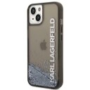 Karl Lagerfeld Mobildeksel Liquid Glitter Elong til iPhone 14 Plus/15 Plus 6,7" Svart