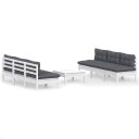  Hagesofagruppe med antrasitt puter 7 deler furu 3096095
