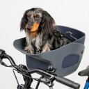 Kvisp Sykkelkurv Til Hund Med Sele Grå S 
