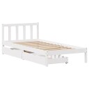  Sengeramme uten madrass hvit 90x190 cm heltre furu
