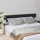 vidaXL Sengegavl svart 204x3x81 cm heltre furu