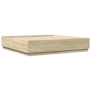  Sengeramme med LED-lys sonoma eik 180x200 cm konstruert tre 8721012273276