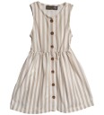 Hanevild Kjole Striped Summer Sand Hanevild 110/116 Kjole Beige Hvit 110 116