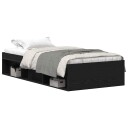  Sengeramme uten madrass svart eik 75x190 cm konstruert tre 3329311