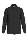 Calvin Klein Ls Solid Linen Classic Shirt   Black   XXL