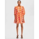 Selected Femme Abrielle 3/4 Short Dress Orangeade 36