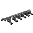 Kegland Duotight Manifold 6 uttak med stengeventiler og push-fit