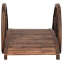 vidaXL Hagebro med halvhjul 99x50x38 cm heltre gran