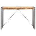 vidaXL Spisebord 120x60x75 cm grov heltre mango