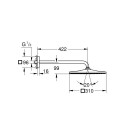 GROHE RSH 310 MONO CUBE HODEDUSJ M/DUSJARM 422MM 7,5L BØRSTET WARM SUNSET
