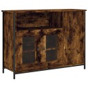 vidaXL Skjenk røkt eik 100x35x75 cm konstruert tre