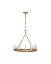 Darlana Wrapped Ring Chandelier rattan / antique brass