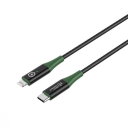 MicroConnect USB-C til Lightning Kabel 1m Svart/Grønn - MFi Godkjent