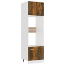 vidaXL Skap for mikrob?lgeovn r?kt eik 60x57x207 cm konstruert tre