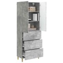 vidaXL Skapsett 2 pcs Betonggrå 66 x 34,5 x 90 cm Konstruert tre