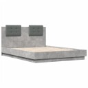  Sengeramme med hodegavl betonggrå 120x190 cm konstruert tre 8721012276994