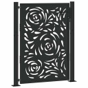 Hageport svart 105x130 cm stål flammedesign