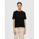 Selected Femme Essential Short Sleeve Boxy Tee Sort XS