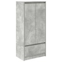 Skap med skuff betonggrå 55,5x34x119,5 cm konstruert tre