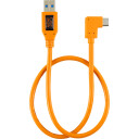 TetherPro USB-C Vinklet Kabel 50 cm Oransje USB 3.0