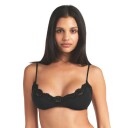 SKIMS Fits Everybody Lace Scoop Bralette Onyx Undertøy Sort XXS