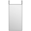 vidaXL Dørspeil svart 40x80 cm glass og aluminium