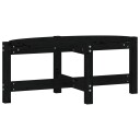 vidaXL Salongbord svart 87x48x35 cm heltre furu