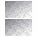  Sjekkplater 2 pcs sølv 60 x 40 cm Aluminium