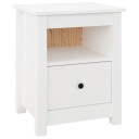 vidaXL Nattbord hvit 40x35x49 heltre furu