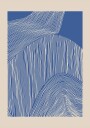 Modern Blue Abstract Vertical Pattern Plakat Plakat / 40x50cm